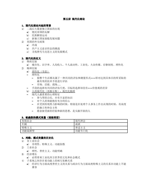 第5讲 现代化理论