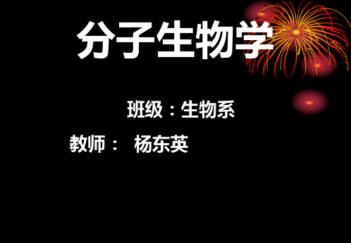 分子生物学 第一章 绪论  PPT课件