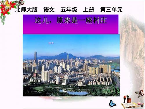 北师大版五年级语文上册《这儿,原来是一座村庄》优秀ppt课件
