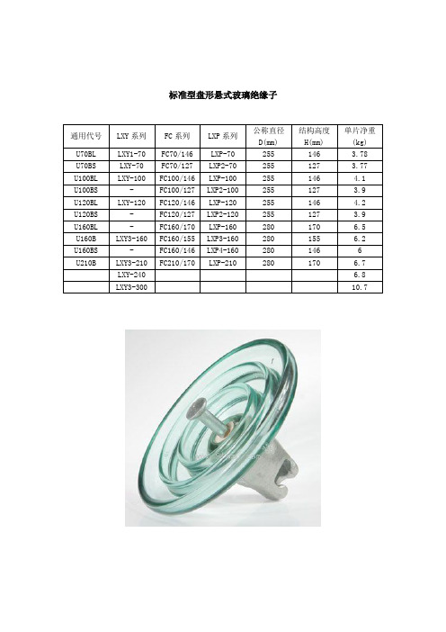 盘形悬式玻璃绝缘子