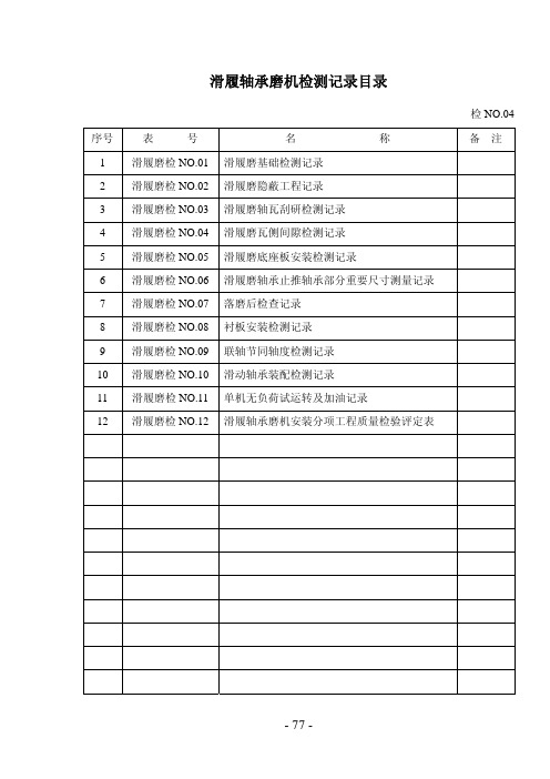 滑履轴承磨机检测记录04