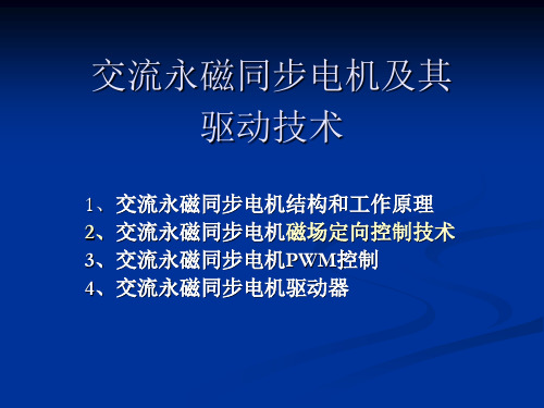 交流永磁同步伺服电机及其驱动技术 - PMSM.