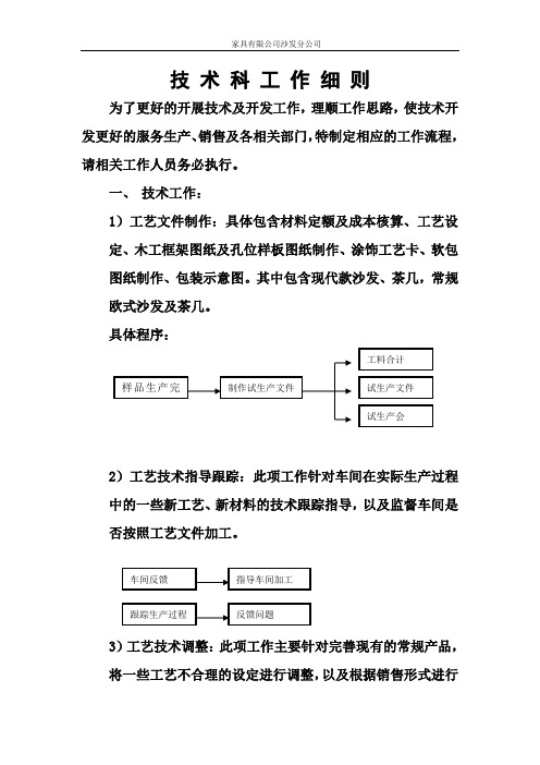 沙发研发工作细则