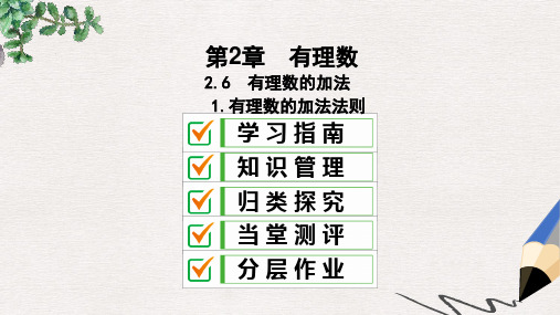 七年级数学上册 第2章 有理数 2.6 有理数的加法 2.6.1 有理数的加法法则课件 (新版)华东师大版