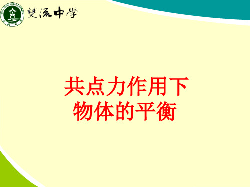 高中物理共点力作用下物体的平衡 优秀课件1