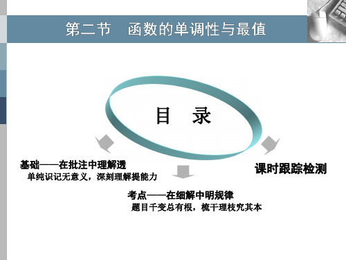 2020版高考理科数学(人教版)一轮复习课件：第二章 第二节 函数的单调性与最值 