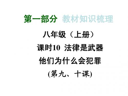 2015新课标版中考政治总复习(人民版)+第一部分+法律是武器+他们为什么会犯罪(共31张PPT)