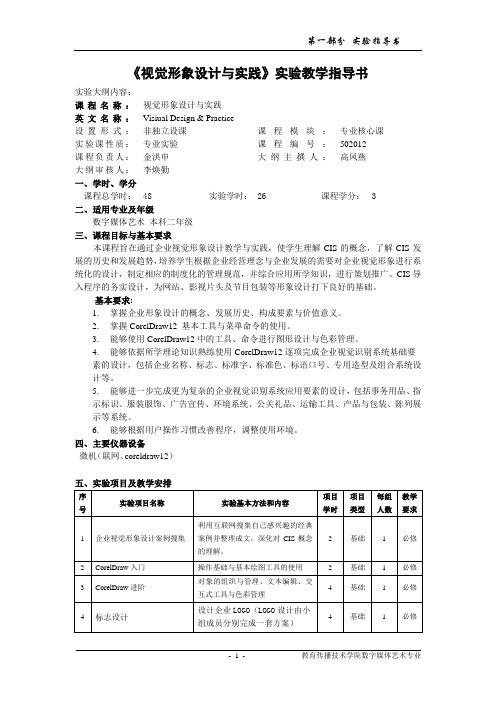 视觉形象设计与实践实验教学指导书.