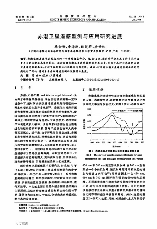 赤潮卫星遥感监测与应用研究进展(1)