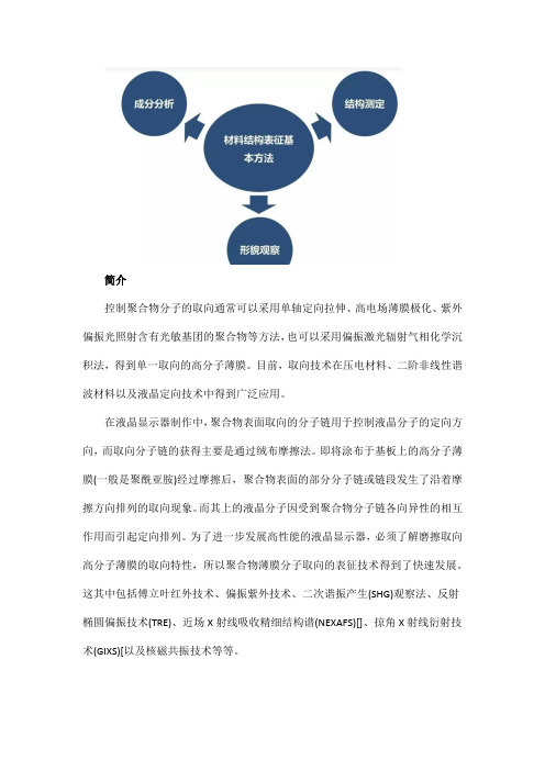 聚合物薄膜表面分子取向的表征方法