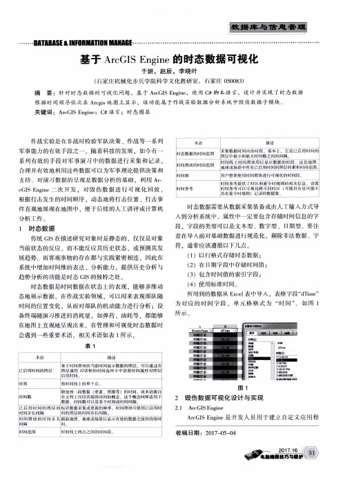 基于ArcGIS Engine的时态数据可视化