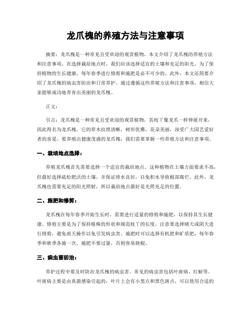 龙爪槐的养殖方法与注意事项