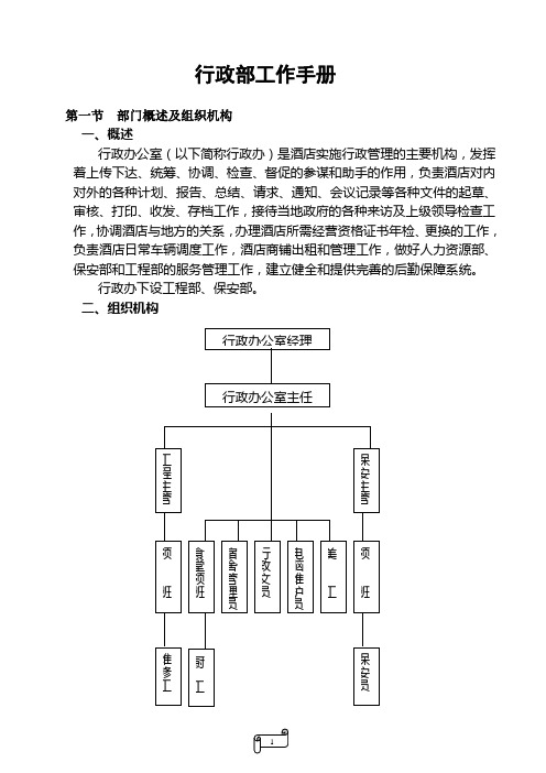 三星级酒店行政办工作手册new