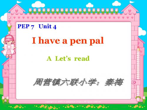 PEP小学英语六年级上册 Unit 4 第三课时let's read