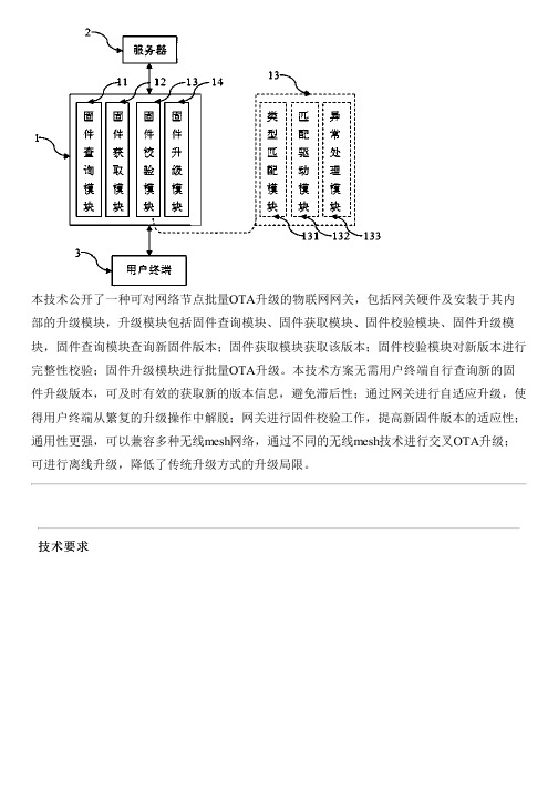 可对网络节点批量OTA升级的物联网网关及OTA升级方法与制作流程