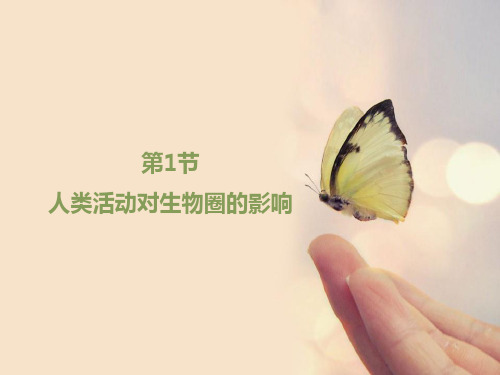 人类活动对生物圈的影响(10)初中生物课件