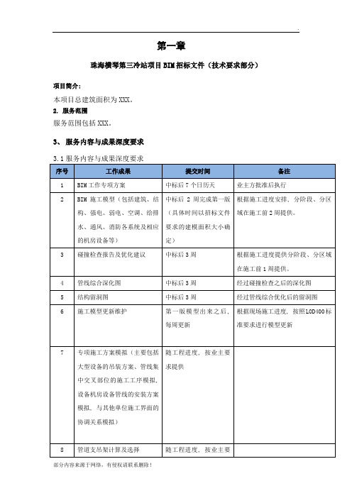 BIM招标文件