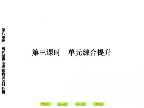 高三一轮政治经济常识第8单元优秀课件(当代世界市场等6个) 2