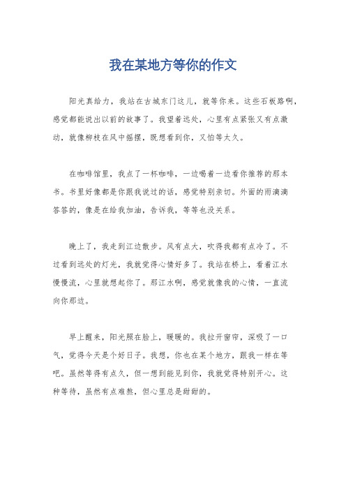 我在某地方等你的作文