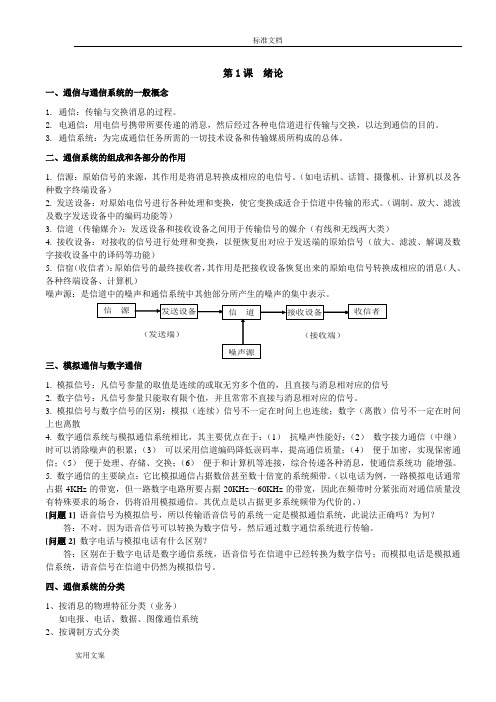 通信类-通信原理知识点