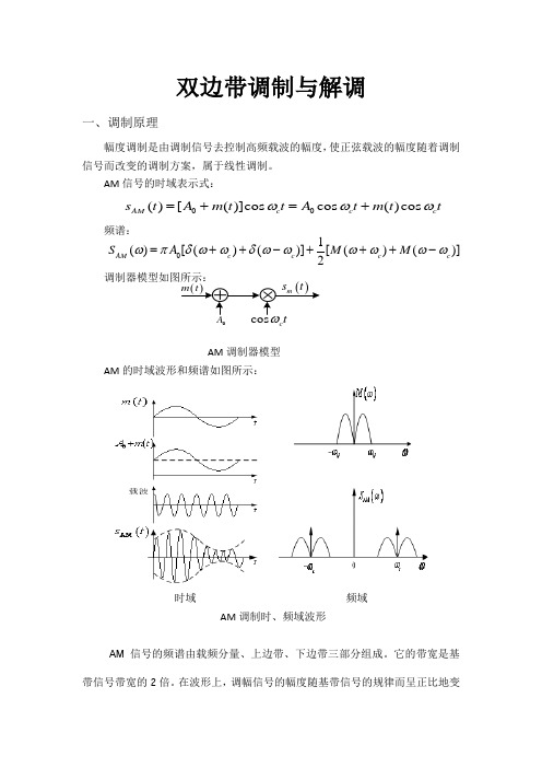 matlab课程设计——DSB调制