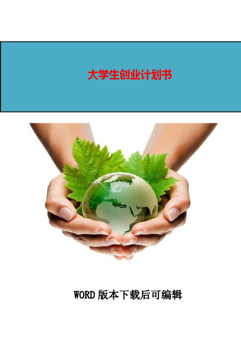 2018年大学生创业计划书
