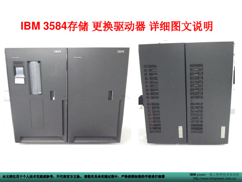 IBM 3584驱动器更换、查看驱动器状态、查看驱动器微码、修改驱动器SN详细步骤,图文说明