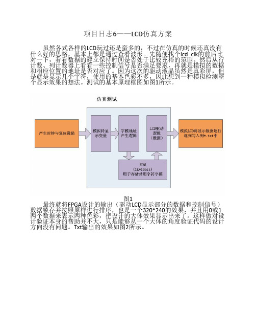 项目日志6 LCD仿真方案
