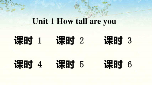 人教版PEP六年级英语下册Unit 1 How tall are you课件