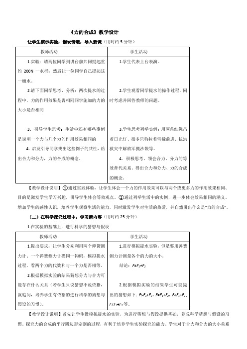 高中物理必修力的合成-省赛一等奖