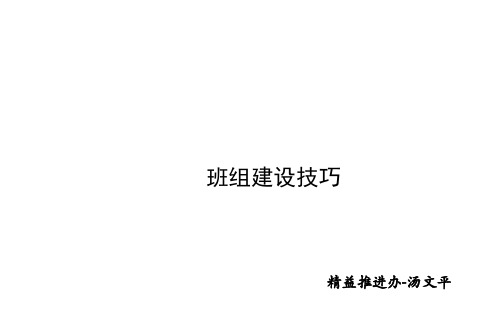 班组建设技巧培训课件课件(45张)