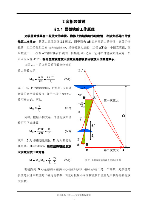 2019-分享教案-金相显微镜的结构及原理