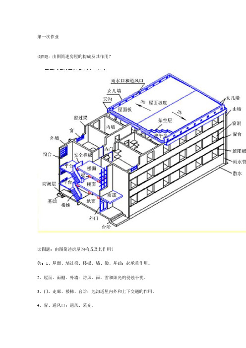 秋季建筑制图作业及答案