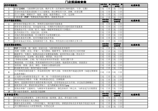 门店巡场检查表