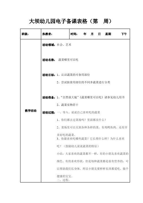 中班、社会、艺术《蔬菜哪里可以吃》马艳