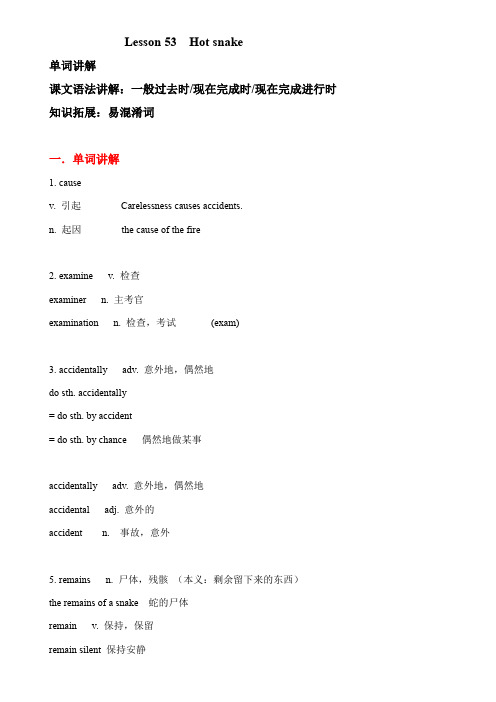 新概念英语第二册Lesson53教案_讲义