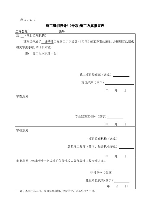 施工方案报审表