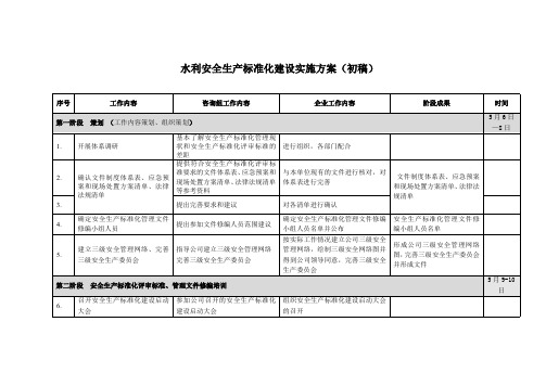 水利安全生产标准化建设实施方案-大禹咨询王天明