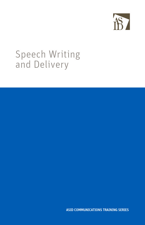 Speech Writing and Delivery