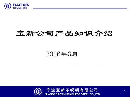 20060316 宝新公司产品知识