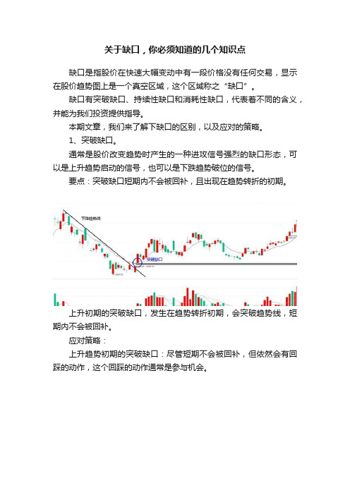 关于缺口，你必须知道的几个知识点