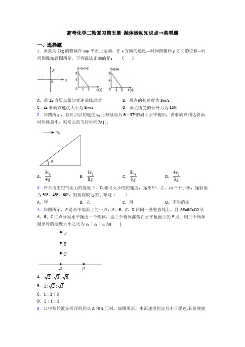 高考化学二轮复习第五章 抛体运动知识点-+典型题