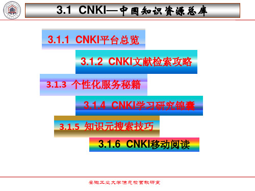 3.1.2CNKI检索攻略