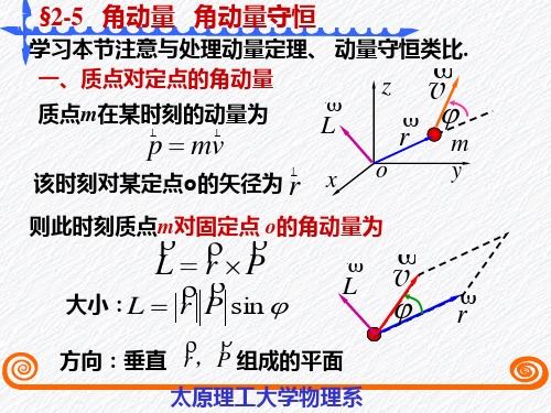 §2-5角动量定理 角动量守恒定律