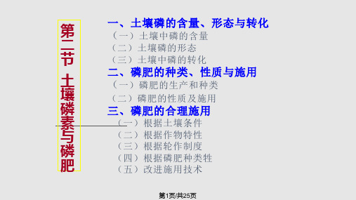 SS磷素与磷肥PPT课件