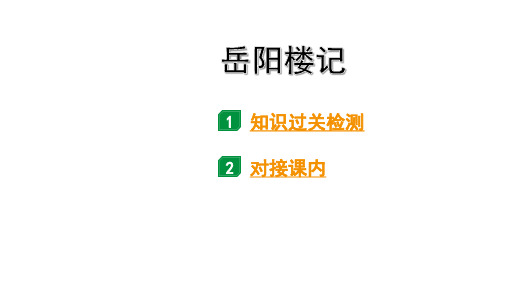 中考语文总复习之古诗词：《岳阳楼记(练习)》