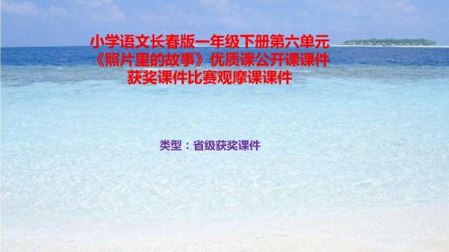 小学语文长春版一年级下册第六单元《照片里的故事》优质课公开课课件获奖课件比赛观摩课课件B005