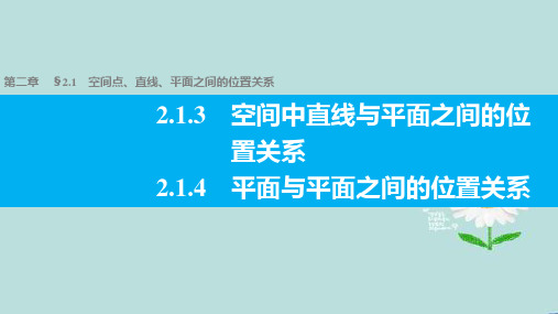 空间点、直线、平面之间的位置关系课件-