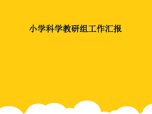 [实用]小学科学教研组工作汇报PPT文档