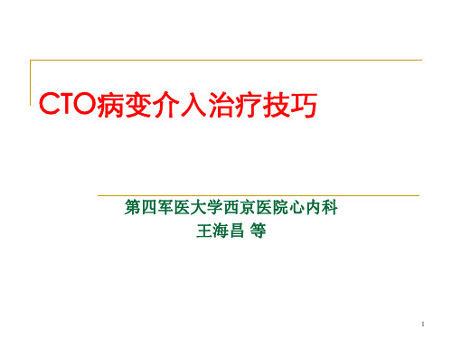 CTO病变介入治疗技巧PPT参考课件